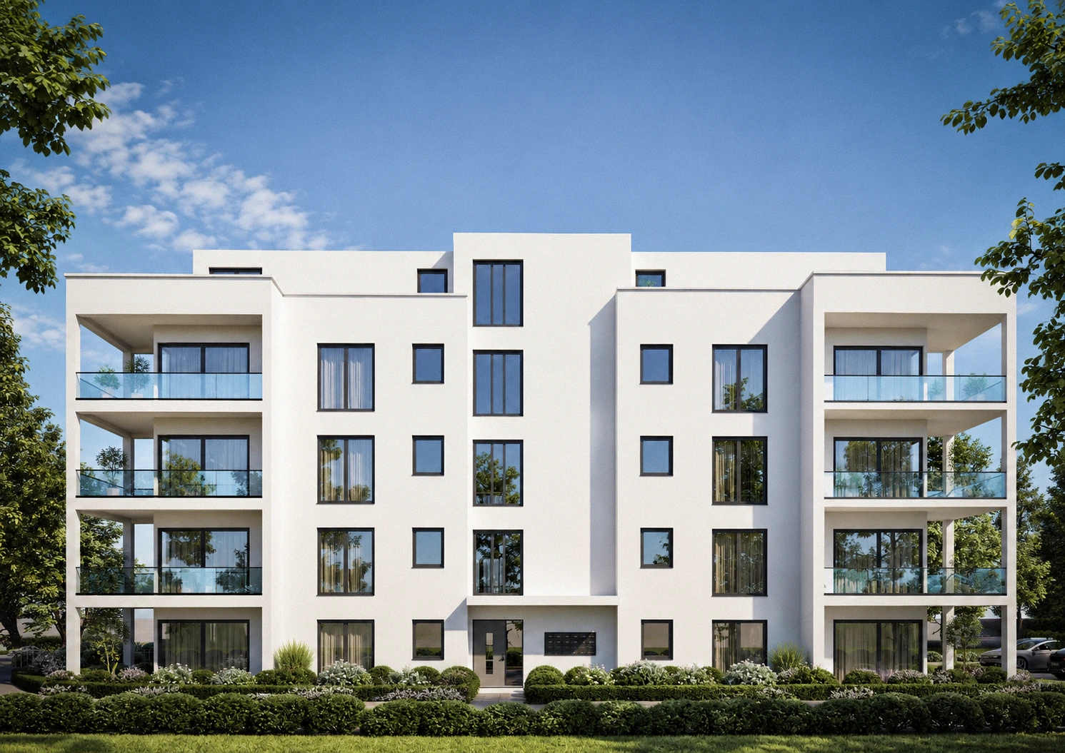 Projektansicht des Mehrfamilienhauses 1