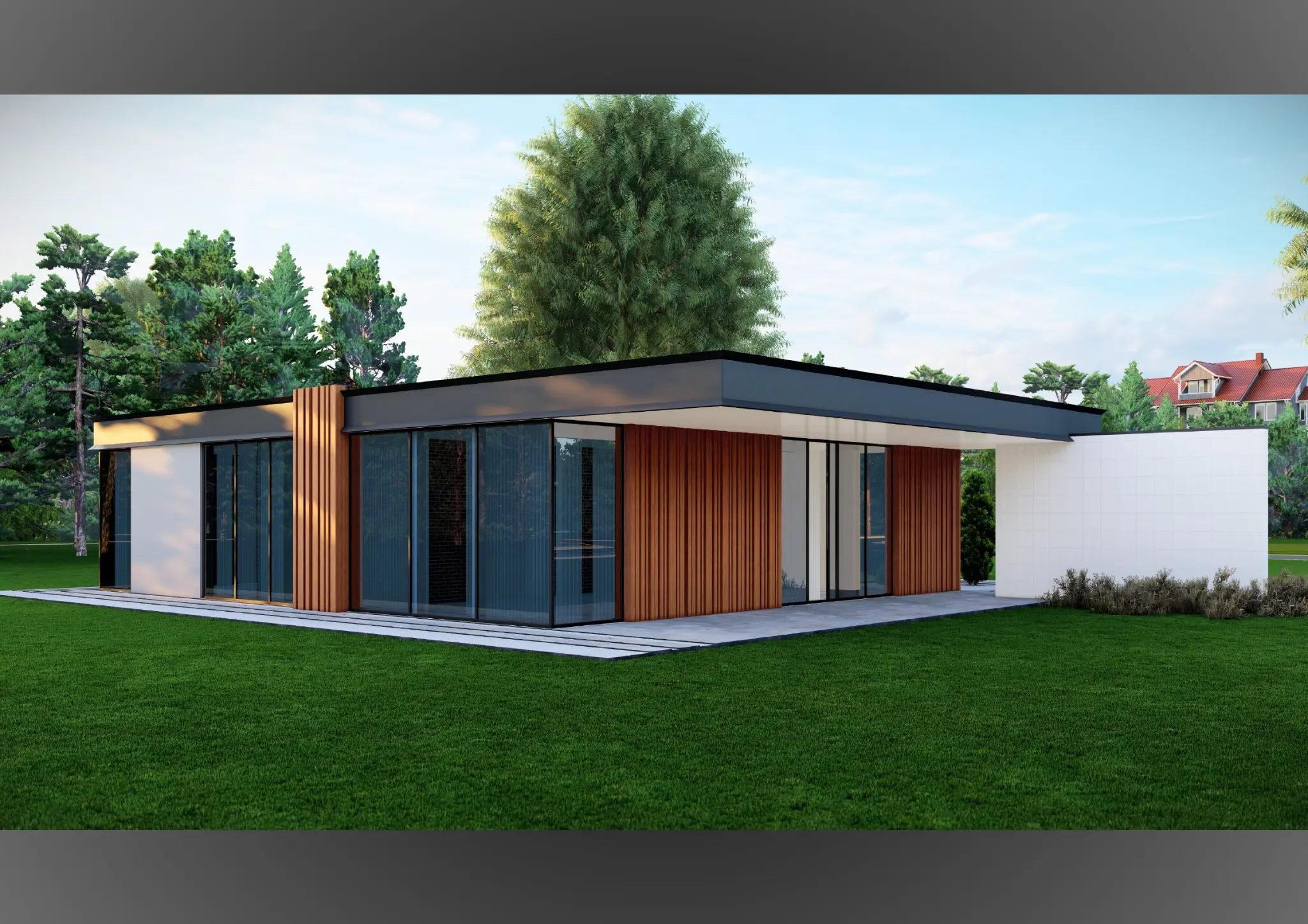 Projektansicht 3 des Einfamilienhauses Haus 1