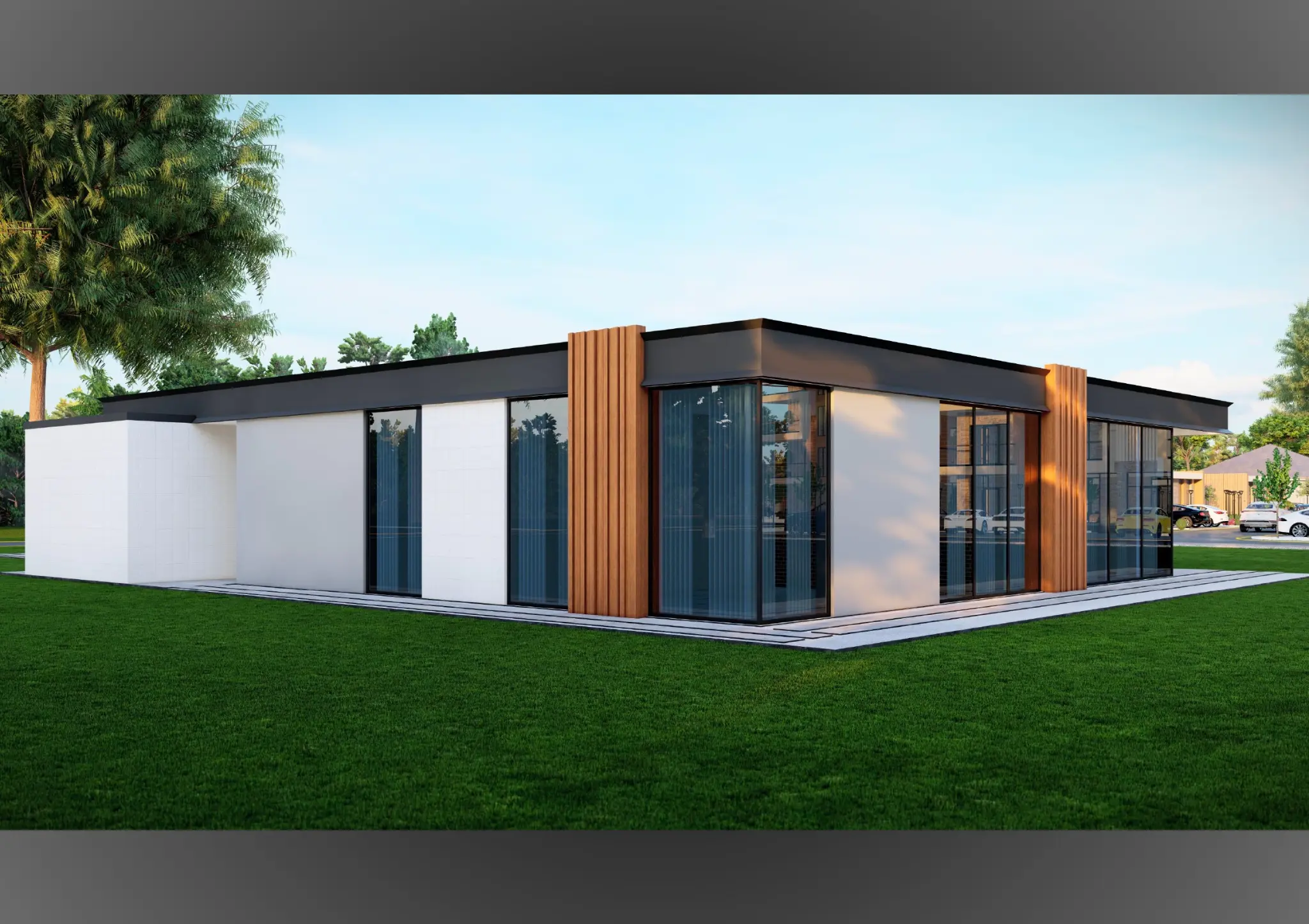 Projektansicht 4 des Einfamilienhauses Haus 1